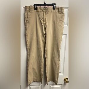 💕 2 For $10 J. Crew Khaki Straight Leg Pants W/ Stretch Size 14R